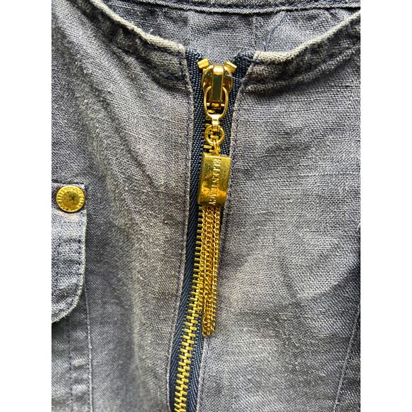 Ellen Tracy Linen Top Double Pocket 3/4 Sleeves Blouse Size 1X - Picture 6 of 11